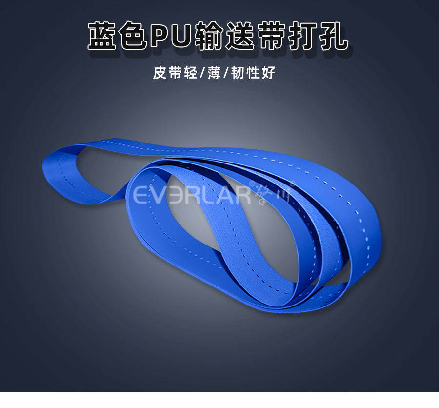 藍(lán)色PU食品<a href='http://www.sdk35696.cn/shusongdai/' target='_blank'><u>輸送帶</u></a>詳情01